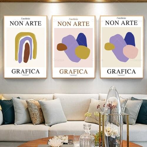 Abstract Geometric Graphic Rainbow Canvas Painting Scandinavia Wall Art Picture Poster Prints For Living Room Home Decor Cuadros