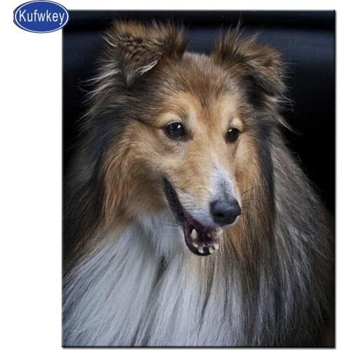 Full square 5d diamond painting dog,Scottish Shepherd diamond embroidery rhinestone diamond mosaic animal cute pet,guards hound