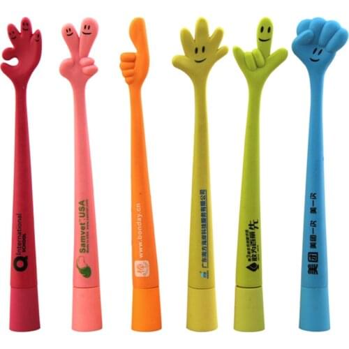 Creative expression finger ballpoint pen cute cartoon learning stationery oil pen high quality flexible ballpoint pen