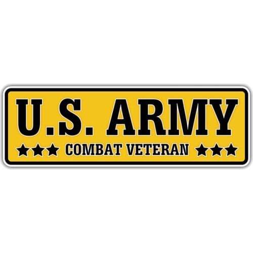 Creative Car Stickers US Army Combat Veteran Styling Decals Decals Bumper Window Laptop Bodywork Vinyl Car Interior KK15*5cm