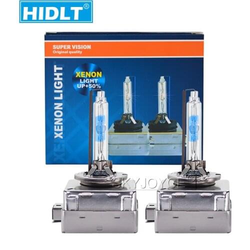 HIDLT 2020 New 2PCS UV Free Super Vision 55W 5500K D1S Xenon Bulb Metal Base Coating Layer Car Light 35W D1S D3S HID Xenon Lamps