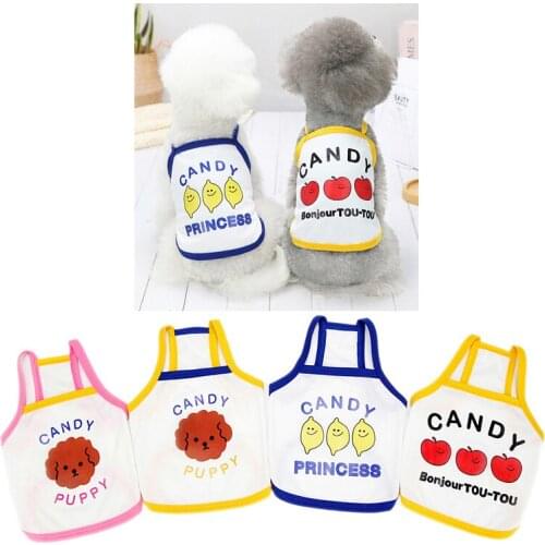 Summer Dog Clothes Skirt Puppy Costume Small Dog Bichon Poodle Schnauzer Clothing Vest Yorkshire Pomeranian Shih Tzu Maltese