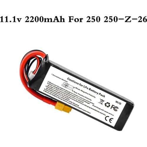 11.1V 2200mAh 3S XT60 Plug Lipo Battery For Walkera Runner 250 250-Z-26 RC Qudcopter Drone Spare Parts 11.1v Battery 1pcs