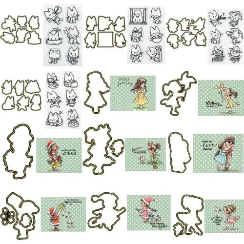 Girls Boys "Wish You Love" Metal Cutting Dies & Coordinating Stamp For Scrapbooking Craft Embossing Stencil Die Cut Card Making