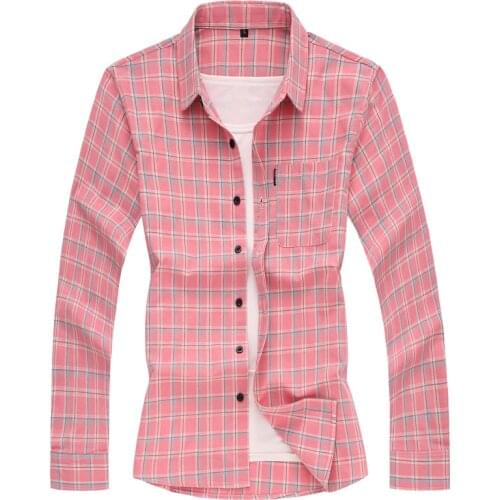 Fashion Design Long Sleeve Casual Shirt Mens Plaid Fashion Blouse 2021 Spring Autumn Clothing Plus Size 5XL 6XL 7XL