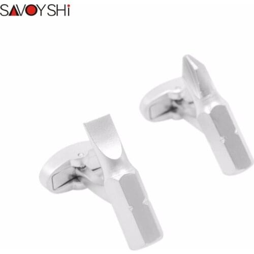 Fashion SAVOYSHI Brand Jewelry Design Screwdriver Cufflinks for Mens Shirt Cuff Buttons High Quality Novelty Cuff links