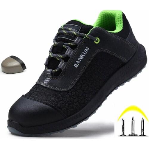Men Work Safety Shoes Men Sneakers Steel Toe Shoes Puncture-Proof Boots Lightweight Welding Electrician Insulation Safety Boots
