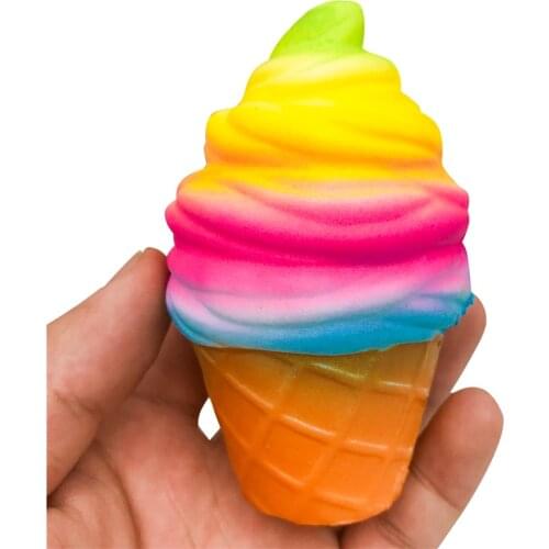 Soft Squeeze PU Slow Rebound Mobile Phone Straps Squishy Toys Simulation color Ice Cream Slow Rising Phone Decor toys M0308