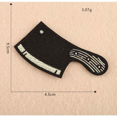 Kitchen Knife Iron On Embroidered Clothes Patches For Clothing Stickers Garment Wholesale