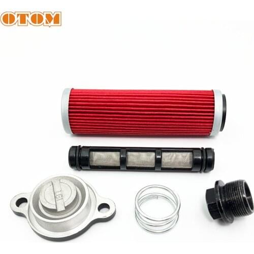 OTOM Motorcycle Oil Filter Assembly Coarse Filtration Machine Filtrate Strainer Cover For ZONGSHEN KAYO NC250 NC450 Motocross