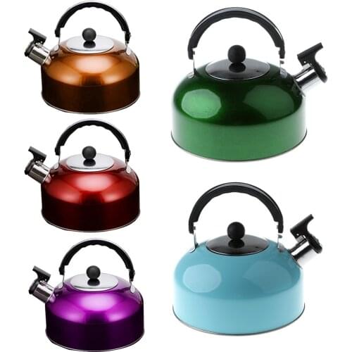 2.5L Camping Whistling Kettle Fishing Stove Top Hob Kettles Water Cookware