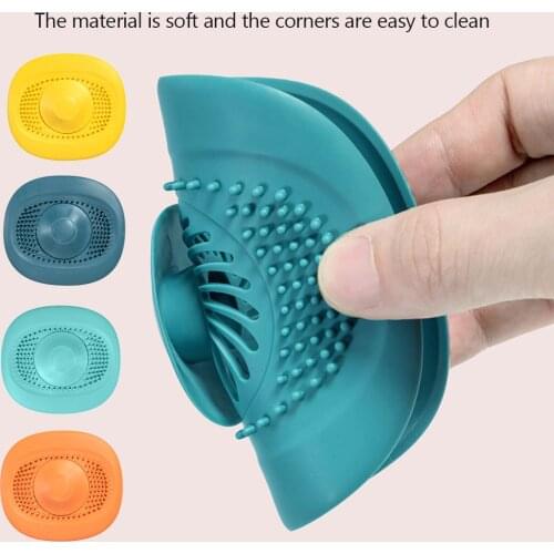 Sink Drain Stopper Silicone Strainer Shower Bathtub Floor Water Stopper Rubber Kitchen Bathroom Deodorant Plug Hair Pickups Home