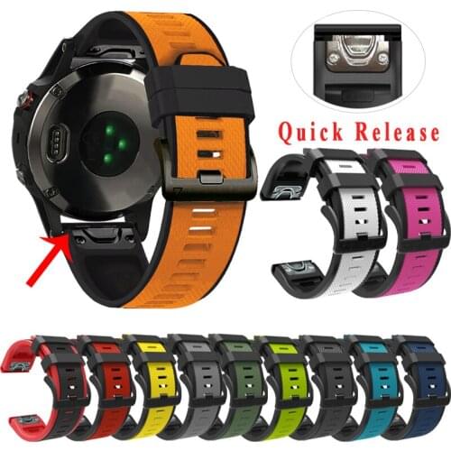 22 26MM Quick Release Silicone sport Watch Wrist Band Straps For Garmin Fenix 6 6X Pro Fenix5 5X Forerunner 935 945 Wirstband