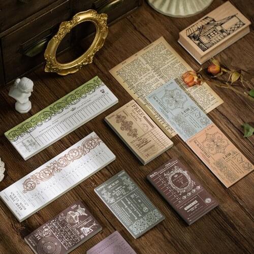 Retro Travel ticket series Memo Pad Message Notes Decorative Vintage Notepad Note paper Memo Stationery Office Supplies