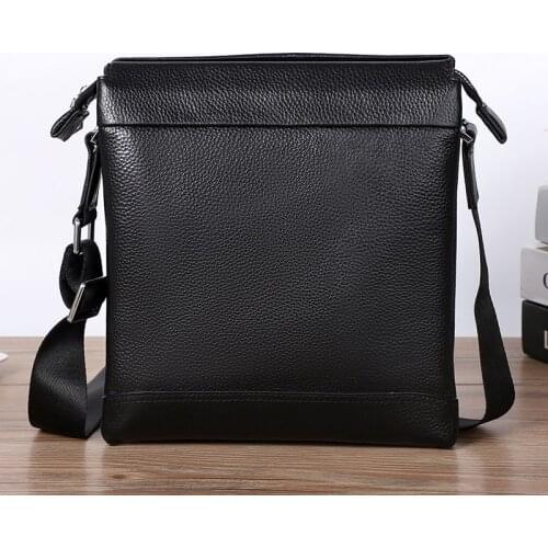 LUENSRO Messenger Bag Men Leather Genuine Satchel Men Small Bag Shoulder Crossbody Bags Real Leather Retro Bags Male Casual