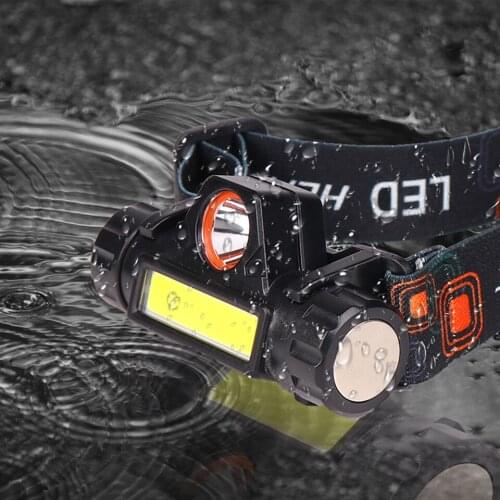 Sensor LED Headlamp Portable mini Powerful XPE+COB USB Rechargeable Headlight Built-in Battery Waterproof Head Torch Head Lamp