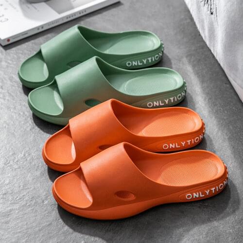 Summer Home Woman Men Slippers Non-Slip Wear-Resistant Soft-Soled Slides Room Bathroom Bathing Thick-Soled Slippers