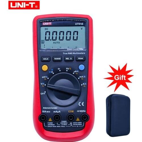 UNI-T UT61E Digital Multimeter True rms Auto Range UT61A/B/C/D AC DC Meter Data Hold Multimetre with EVA box