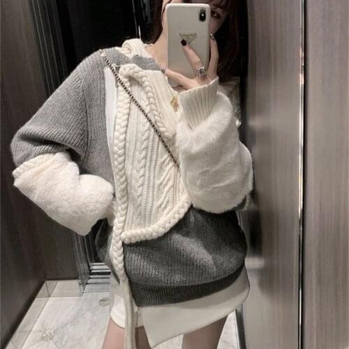 In web celebrity in same qiu dong han edition lazy brim wears outside the new fashion wind lambs wool shirt sleeve ends