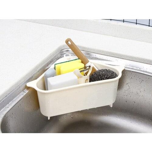 High Capacity Triangle Suction Drain Rack Sink Sponge Holder Ecoco Sink Organizer Everything for the Kitchen Cocina Kitchen Tool