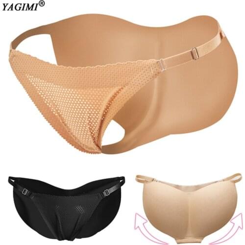 YAGIMI Women Sponge Padded Push Up Panties Butt Lifter G-string Fake Ass Adjusted Strap Seamless Underwear Butt Enhancer Lingeri