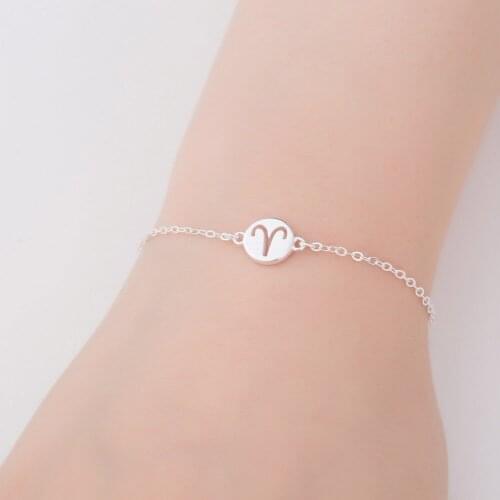 SMJEL Personalize Constellation Bracelets for Women 12 Zodiac Star Sign Charm Bracelet Link Chain homme Special Gift Jewelry