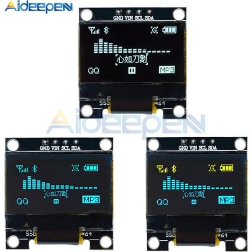 1Pcs 0.96 inch IIC Serial White OLED Display Module 128X64 I2C SSD1306 12864 LCD Screen Board GND VCC SCL SDA 0.96" For Arduino