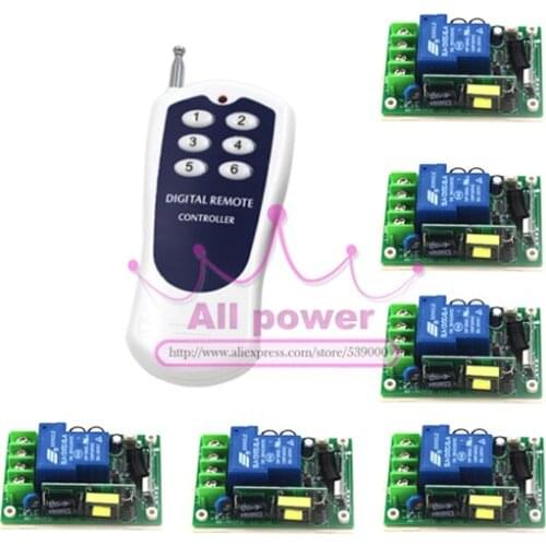 85V-280V Wide Voltage Range 30A RF Wireless Remote Control Switch System 315/433MHZ LED Remote ON/OFF