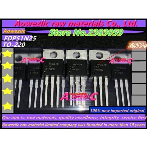 Aoweziic 2017+ 100% new imported original FDP51N25 51N25 TO-220 N Channel Field Effect 250V 51A