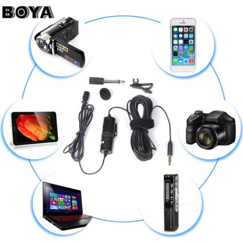 BOYA BY-M1 3.5mm Lavalier Condenser Microphone for Canon Phone Nikon Sony DSLR
