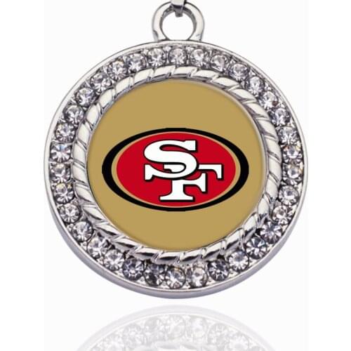 Wholesale custom Football sports pendant San pendant chain Francisco necklace earrings 49 jewelry making