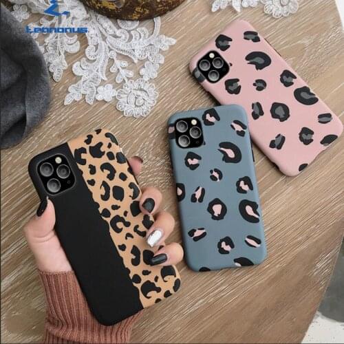Leopard Print Phone Case For iPhone 11 7 Cases for Women High Quality Soft tpu Sexy 3D Leopard Back Cover for iPhone 7 8 6 Plus