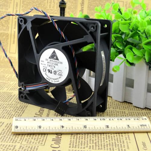 Delta AFC1212DE 12038 12cm 120mm DC 12V 1.6A pwm ball fan thermostat inverter server cooling fan