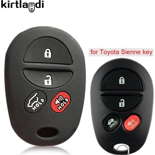 For Toyota Sienna SE 2020 Silicone Key Case Cover for Toyota Sienne XLE Holder Key Chain Shell Remote Control Protection Cap Fob