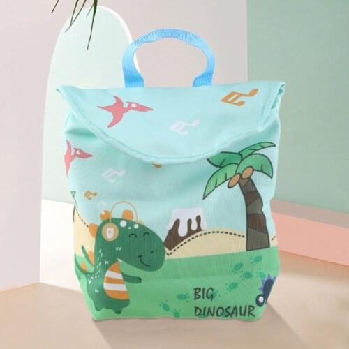 Double Layer Infant Diapers Storage Bag Cartoon Printed Waterproof Portable Nappies Organizer