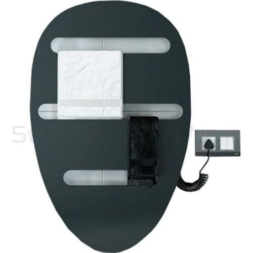 Graphene electric heating towel rack bathroom wall hanging drying rack sterilization disinfection heating towel rack