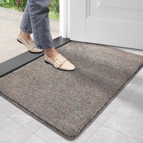 Indoor Doormat 60x90cm Absorbent Front Back Rug Rubber Backing Non Slip Door Rug Machine Washable Wear Resistant Carpet Home