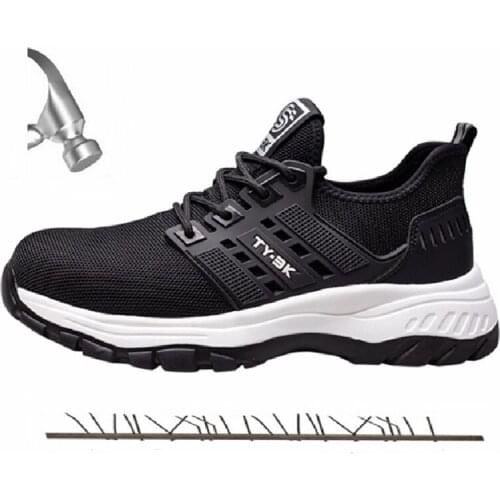 Lightweight Work Shoes Men Boots Anti-smash Anti-punctureSafty Shoes Men Outdoor Sneaker Non-slip Steel Toe Indestructible Shoes