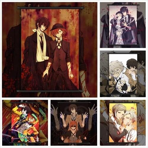 Canvas Wall Art Modern Prints Bungou Stray Dogs Painting Plastic Hanging Scrolls Posters Home Decor Living Room Modular Pictures