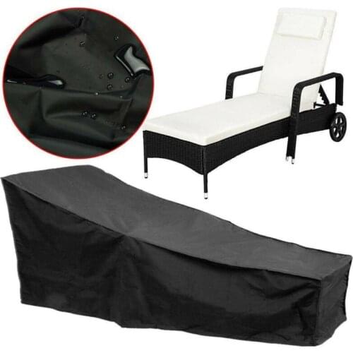 The Latest 2 Foldable Outdoor Garden Chair Covers, Waterproof And Multi-Purpose Black Recliner Cover