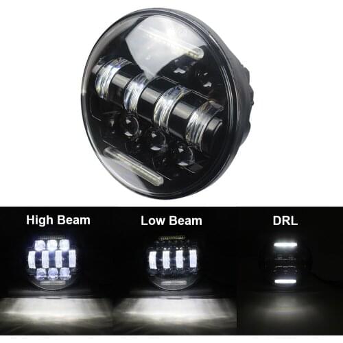 5.75 LED Headlight New 2019 65W Motorcycle Sportster Round 5 3/4 led headlight for Dyna Sportster softail iron car headlights