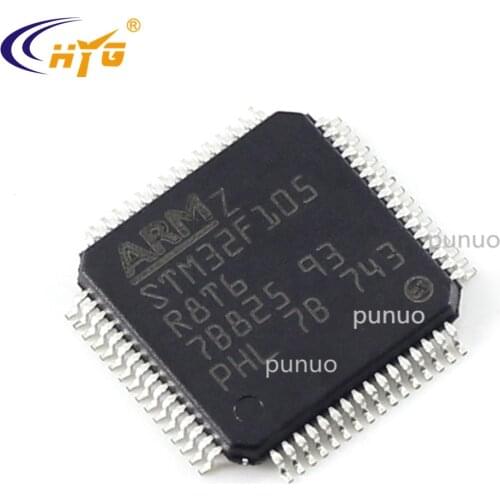 Original authentic STM32F105R8T6 LQFP-64 ARM Cortex-M3 32-bit microcontroller MCU