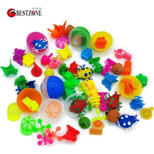 20Pcs/Lot Diameter 32MM Plastic PP Surprise Ball Empty Toy Capsules Colorful With Inside Different Figures Dolls Vending Machine