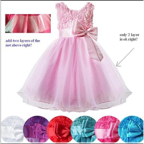 Baby Dress Girl Princess Kids Party Wedding Bridesmaid Formal Tutu Dresses Clearance 1 Year to 10 Year