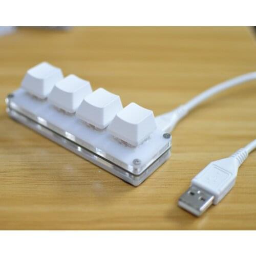 Plug&Play HID 4-key Keypad Keyboard USB Mini Mechanical Keyboard DIY Custom Shortcut Macro Programmable Keypad