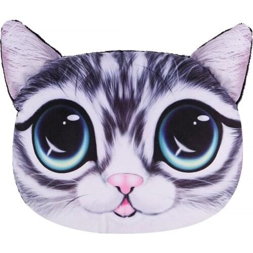3D Cartoon Animal Car Headrest Pillow Cushion Neck Pillow (Cat w/ Big Eyes)