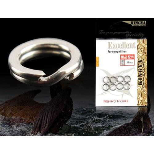 Lure Double Circle Stainless steel flat double-ring connector fishing gear reinforced luya fishing gear small accessories