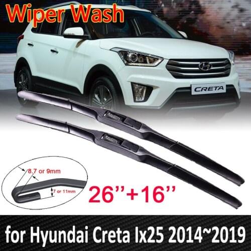 Car Wiper Blade for Hyundai Creta Ix25 2014~2019 Front Windscreen Windshield Wipers Car Accessories j Hook 2015 2016 2017 2018