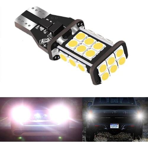 2PCS T15 W16W Super Bright 1200Lm 3030 24SMD CANBUS Car Backup Reserve Lights Bulb Tail Lamp Xenon White