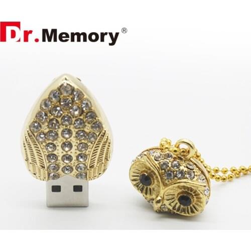 Dr Memory Usb Flash Drive Animal Owl Pendrive 64GB 32GB 16GB Metal Pen Drive 8GB 4GB Flash Usb 2.0 Cle Usb Stick Gift